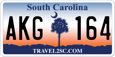 SC license plate AKG164