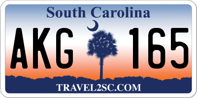 SC license plate AKG165