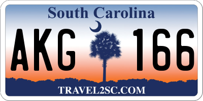 SC license plate AKG166