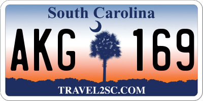 SC license plate AKG169