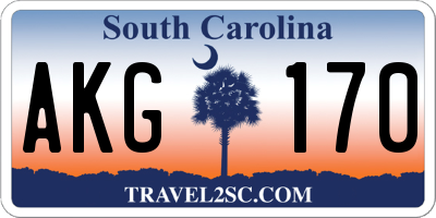 SC license plate AKG170