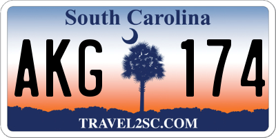 SC license plate AKG174