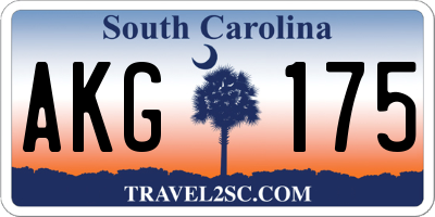 SC license plate AKG175