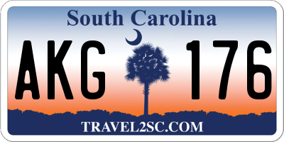 SC license plate AKG176
