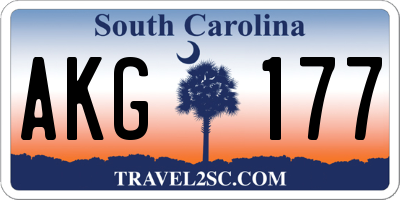 SC license plate AKG177