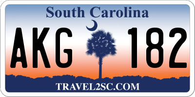 SC license plate AKG182