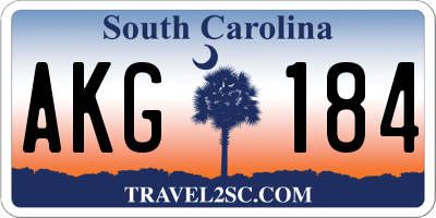 SC license plate AKG184
