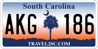 SC license plate AKG186