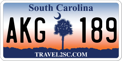 SC license plate AKG189