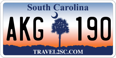 SC license plate AKG190