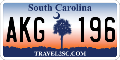 SC license plate AKG196