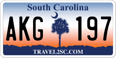 SC license plate AKG197