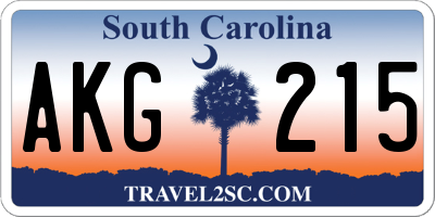 SC license plate AKG215