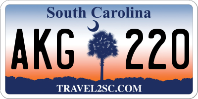 SC license plate AKG220