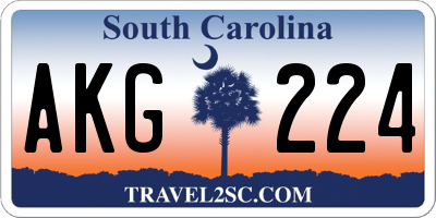 SC license plate AKG224