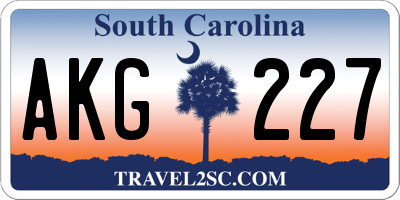 SC license plate AKG227