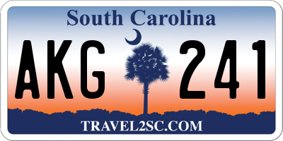 SC license plate AKG241