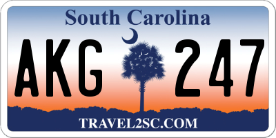 SC license plate AKG247