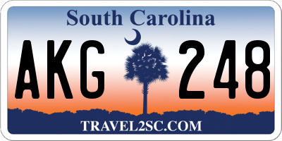 SC license plate AKG248