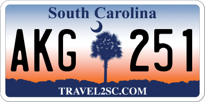 SC license plate AKG251
