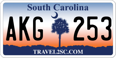 SC license plate AKG253