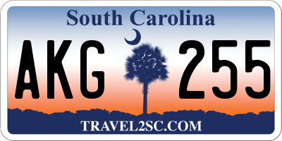 SC license plate AKG255