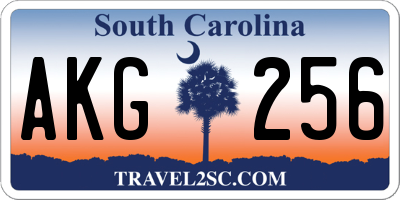 SC license plate AKG256