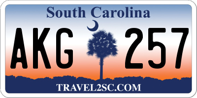 SC license plate AKG257