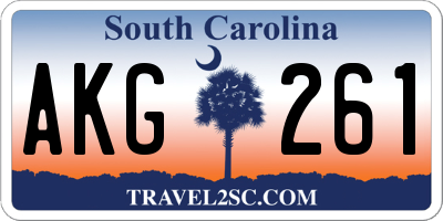 SC license plate AKG261