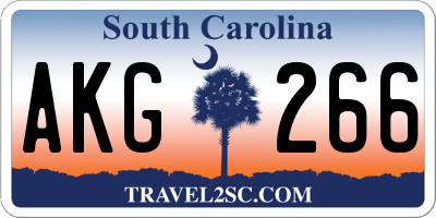 SC license plate AKG266