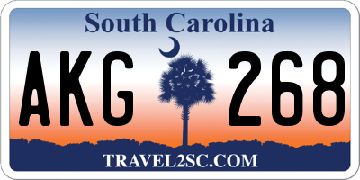 SC license plate AKG268