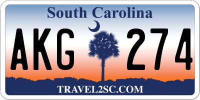 SC license plate AKG274