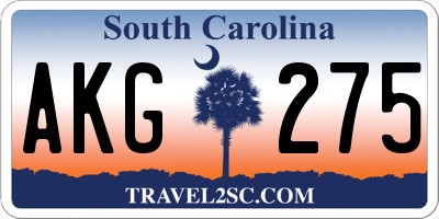 SC license plate AKG275
