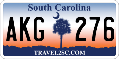 SC license plate AKG276