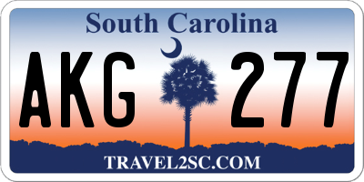 SC license plate AKG277