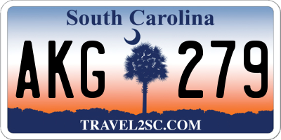 SC license plate AKG279