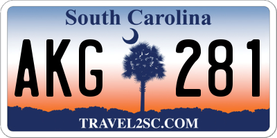 SC license plate AKG281