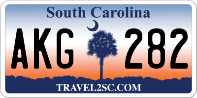 SC license plate AKG282