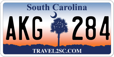 SC license plate AKG284
