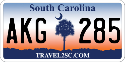 SC license plate AKG285