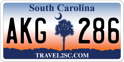 SC license plate AKG286