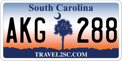SC license plate AKG288