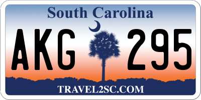 SC license plate AKG295