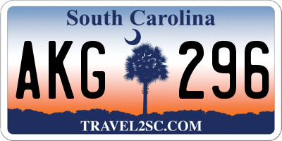 SC license plate AKG296