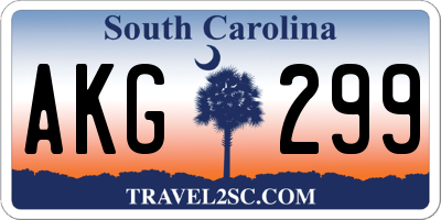 SC license plate AKG299
