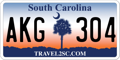 SC license plate AKG304