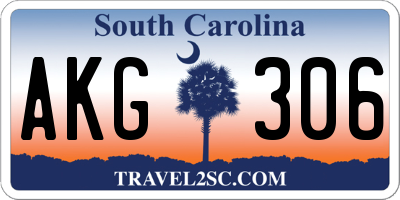 SC license plate AKG306