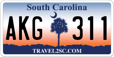 SC license plate AKG311