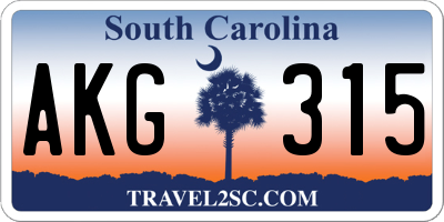 SC license plate AKG315