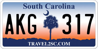 SC license plate AKG317